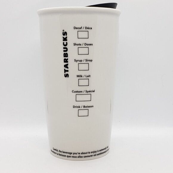 Starbucks White Ceramic Siren Double Walled Tumbler Tall 12oz - Picture 3 of 7